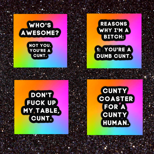 Cunty Coasters ( set of 4 )