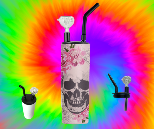 Sugar Skull - Tumbler with accessories - not for drinking ;)