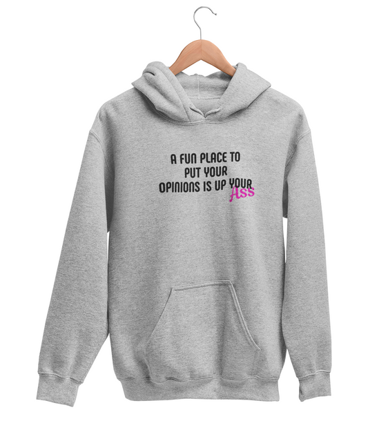 A fun place to put your opinions is up your ass - Hoodie